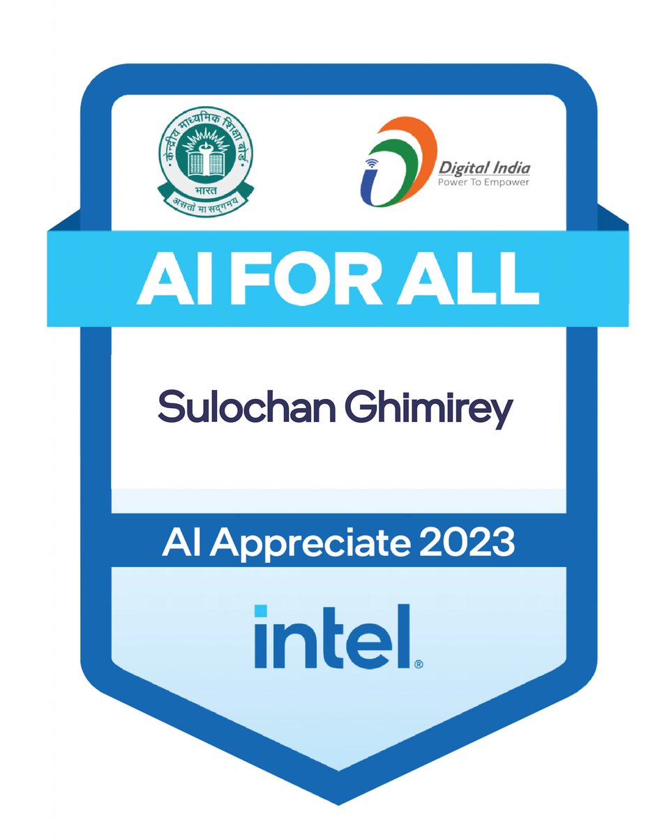 ThakurAnoopSa's tweet photo. All 75 teachers of Modern Hr. Sec School Gangtok Sikkim presented themselves with AI for All Digital Badges and certificates on Teacher's Day. Many Congratulations to Ms. Mala Jigdal Dorjee principal a role model to make her school AI Ready .  @Shwetakhur @salonizz @Ai4Youth https://t.co/vqFtAK0Not