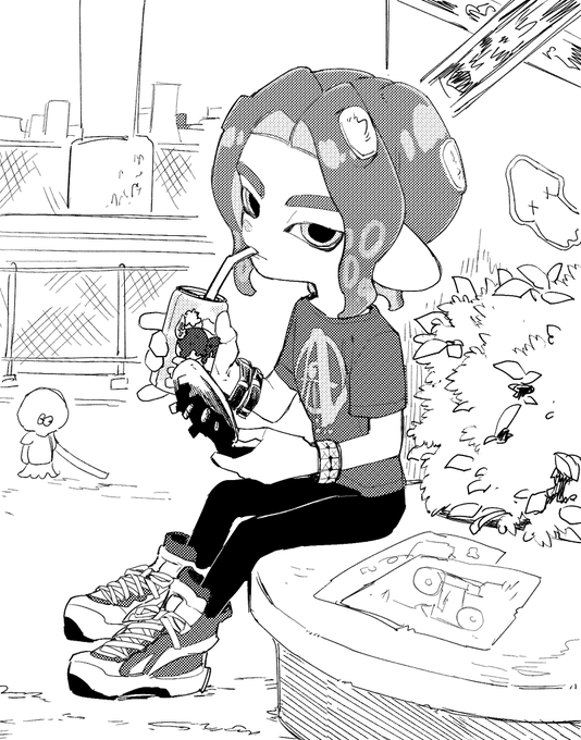漫画描く前の設定画ミナモ
女殴っている顔をしている 
