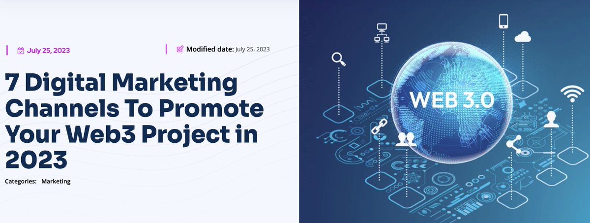 Vmaplus_EN's tweet photo. ◤Pick UP◢
It shows that digital marketing is crucial for #Web3(#Metaverse) because it connects your project with potential users, explaining your vision in a language they understand. #metaverseofthings https://t.co/ReJlzBoznJ