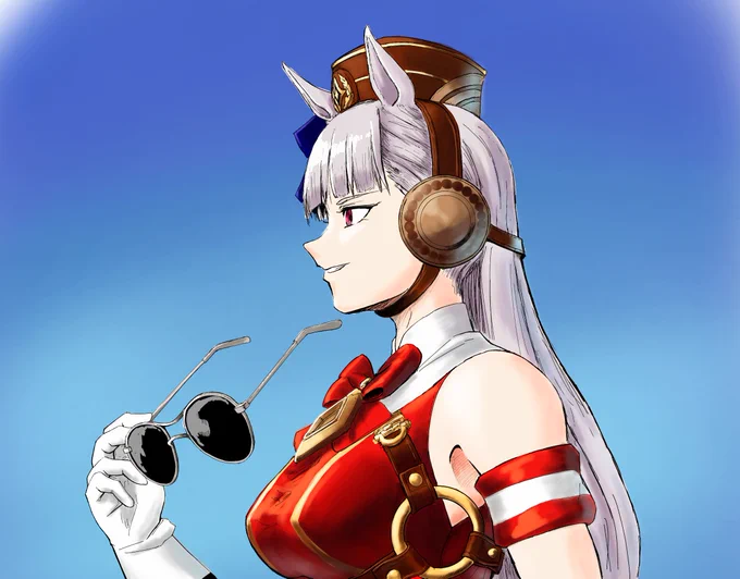 横顔練習してたらゴルシになりました 