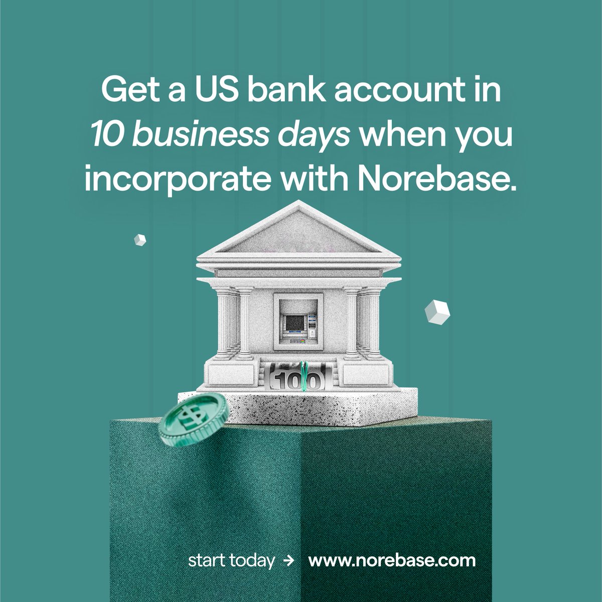 Norebase's tweet photo. Get a US bank account in JUST 10 BUSINESS DAYS when you incorporate your company (in the US) with Norebase.

Seamless financial transactions = Global Expansion 🚀
Click on https://t.co/DcCgjNCIfk to incorporate your business for only $450 today.

 #Norebase #USBankAccount https://t.co/Bv3eHgfWHn