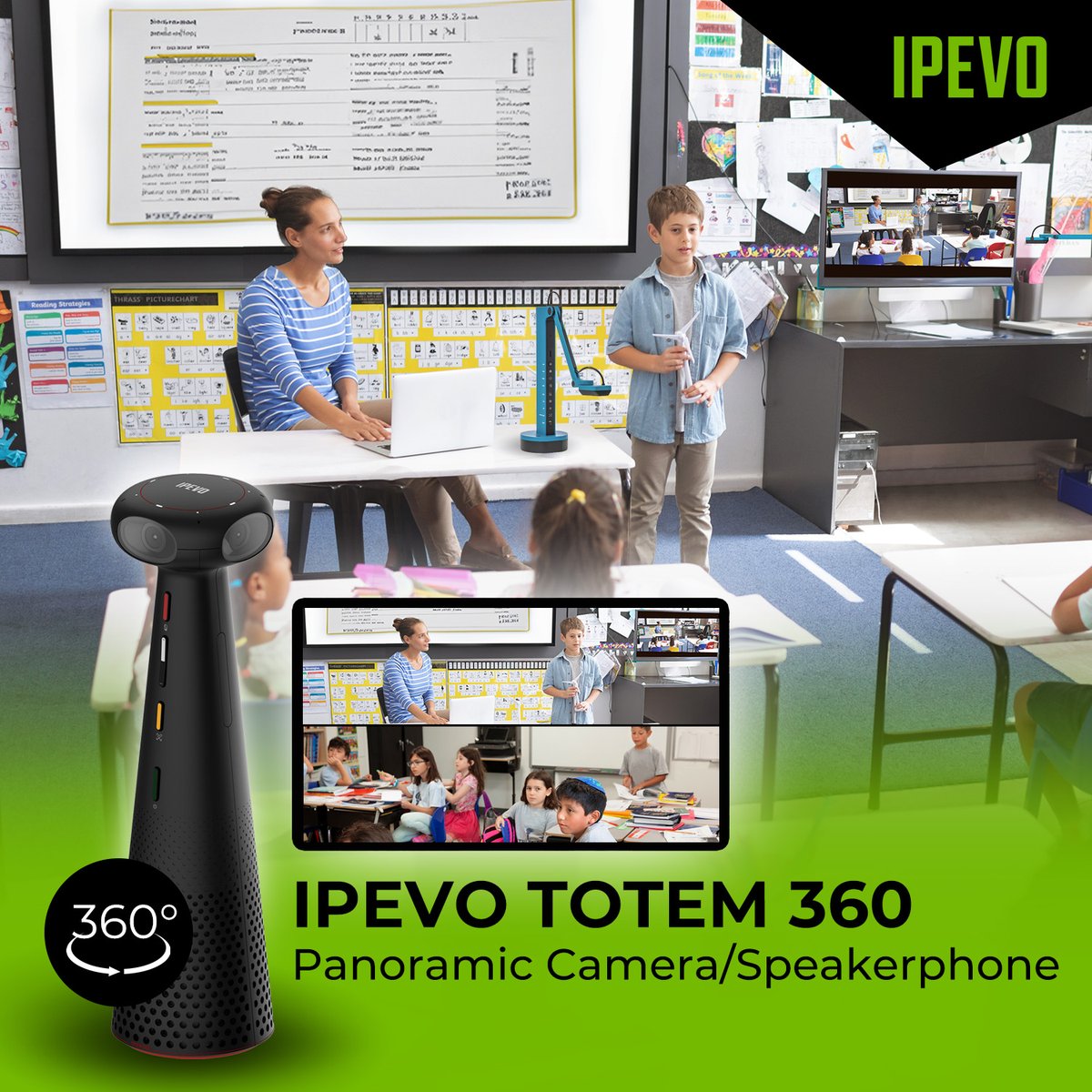 ipevo's tweet photo. 📚 Ready to Take Teaching to The Next Level?

🌟Experience immersive learning in modern classrooms with the award-winning IPEVO TOTEM 360 as we redefine traditional teaching methods. 

👉Learn More: https://t.co/TIw054sCJn

#ipevo #ipevoinc #totem360 #education #edutech #hybrid https://t.co/7w3MZDCeJN
