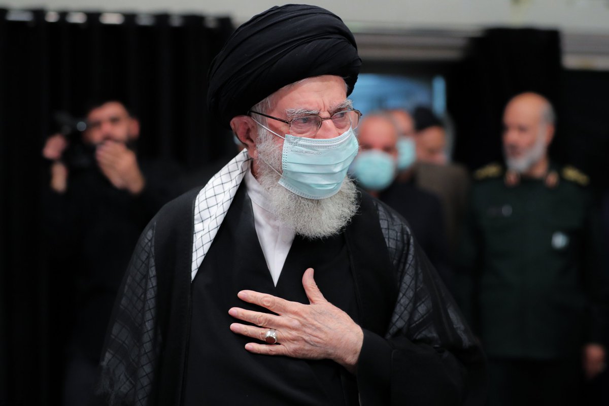 Khamenei_m's tweet photo. 📸 On the occasion of the Arbaeen (40th) of the martyrdom of Imam Hussain (pbuh), the Leader of the Islamic Revolution, Ayatollah Khamenei, attended a mourning ceremony in the Imam Khomeini Hussainiyah on Wednesday, September 6, 2023. 

https://t.co/FP9OiVvnoe https://t.co/PfVSvcG6RW