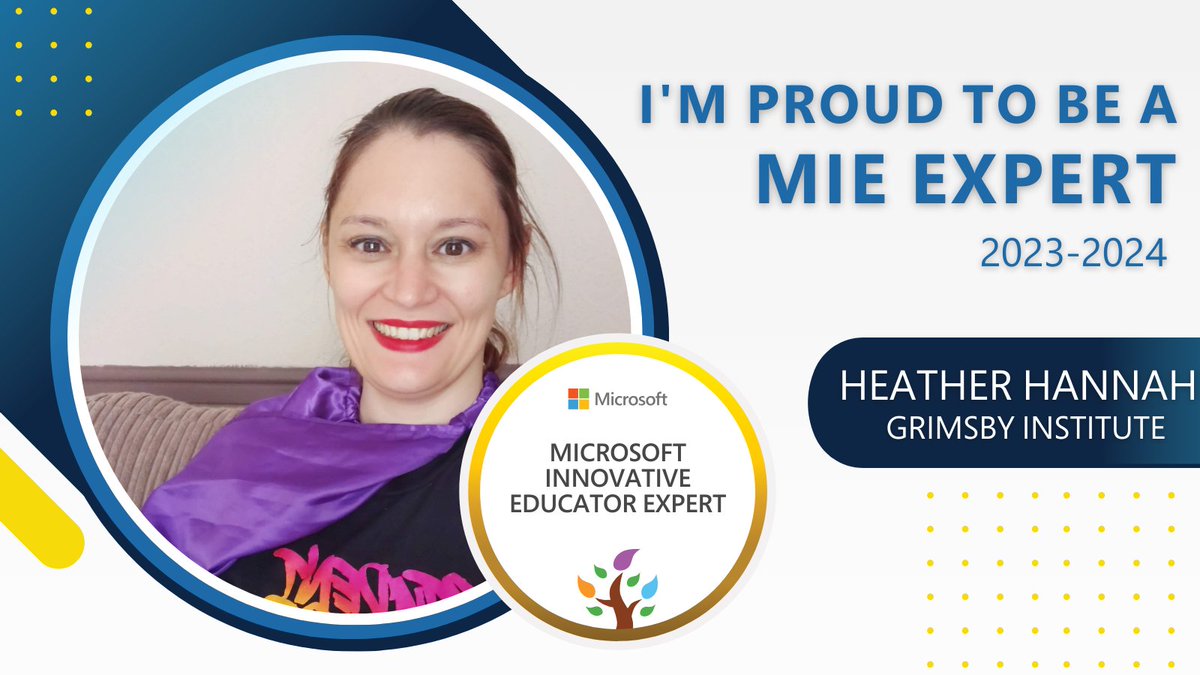 Excited to receive confirmation that I am a #MIEExpert for another year! #MicrosoftEdu
