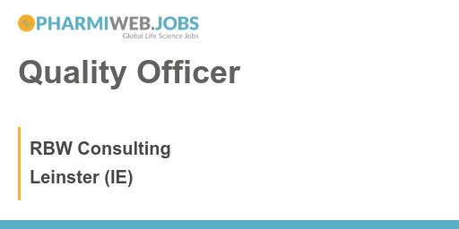 Job -  Quality Officer
pharmiweb.jobs/job/1706607/qu…
- Multi-site CDMO seeking a Quality Officer
- Location: Leinster 
- Recruiter:RBW Consulting
- Salary: Competitive + benefits
#entrylevel #lifesciencejobs #pharmajobs #biotechjobs #medicaldevicejobs #clinicalresearchjobs #pharmiweb