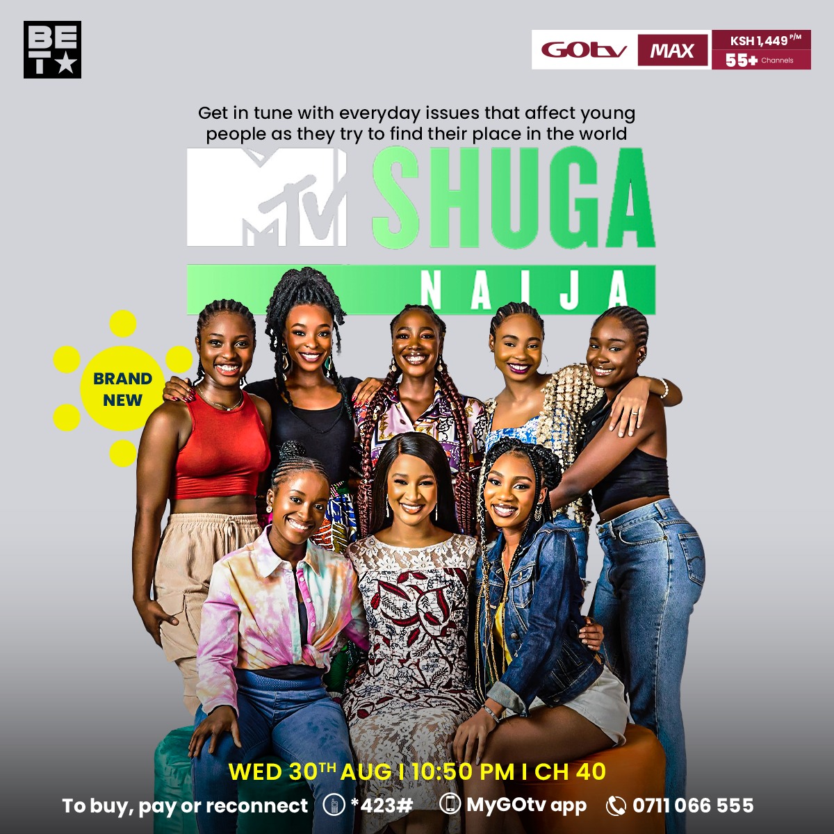 osoroKE's tweet photo. This is a daring drama, set across multiple countries, that follows the lives of young people as they encounter love, lust, and the challenges of growing up on GOtv Ch 40 at 10:50pm.

Download #MyGOtv App or Dial *423# to get connected to GOtv Max for KES 1,449. #MTVShuga https://t.co/VvOaCRFBbb