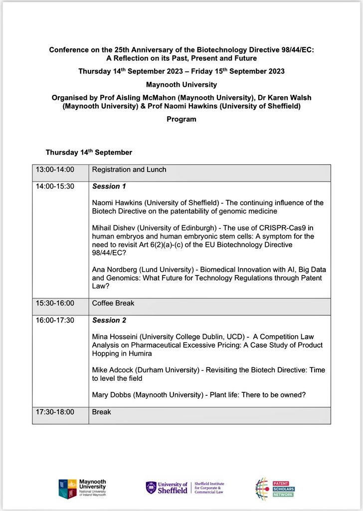 UK & Ireland Patent Scholars Network tweet media