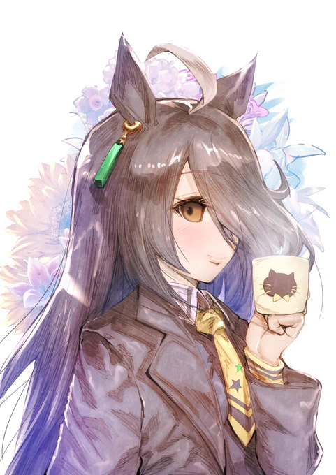 Day23今日は黒の日ということで黒がかっこいいマンハッタンカフェさん!いかがでしょうか#100日チャレンジ#ウマ娘プリティーダービー#黒の日 