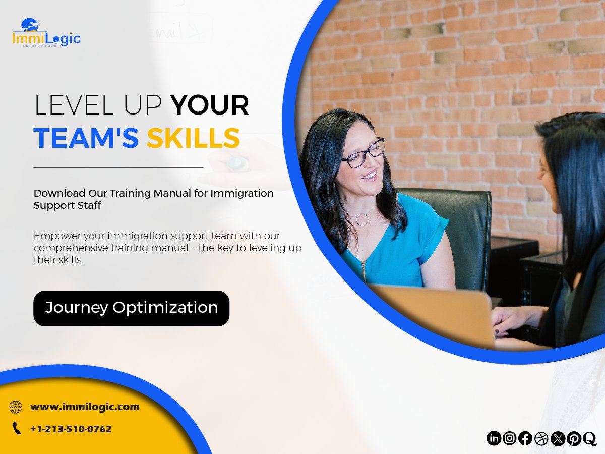 immilogic's tweet image. Get our comprehensive training manual to empower your immigration support staff

Call us at: +1-213-510-0762

#immigration #immigrationsoftware #softwaresolutions #softwaresolutionscompany #saassoftware #saasbasedsoftware #immigrants #immigrationlawyer #immigrationconsultant