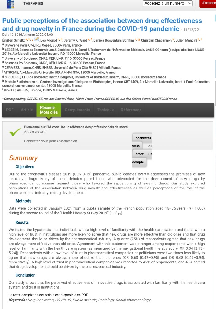 Woodynist's tweet image. 🤔 À quoi ont bien pu s&apos;intéresser nos pharmacologues durant ces 3 ans, à part faire la guerre à Raoult,
tout en tranchant à la hache, avec quelques ami-e-s médecins, toutes les pistes de génériques bénéfiques dans la symptologie de la #COVID19 ?
#netosis