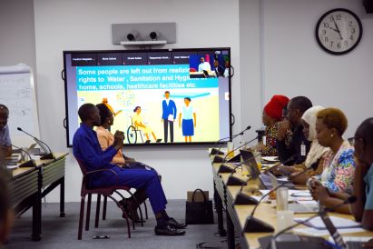 WBGTanzania's tweet photo. People living w disabilities often face greater challenges accessing #WASH services than other citizens. Effective inclusion includes experiential learning. PLWDs #today engage in mutual learning @ #WorldBank so their perspectives can help strengthen service delivery in Tanzania. https://t.co/fTkUN4SDbi