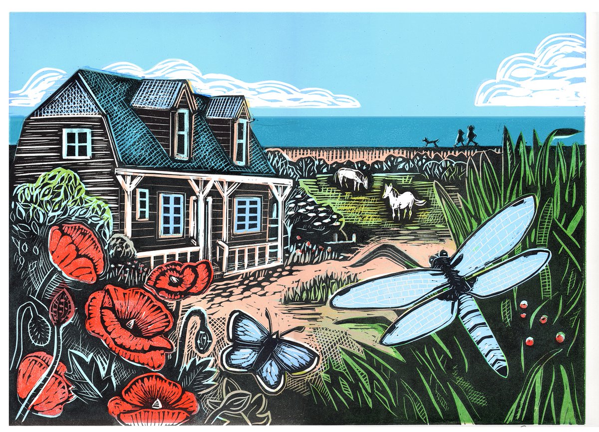 New linocut of Winchelsea Beach - final version!
#winchelsea #linocut #fionahoran #printmaking