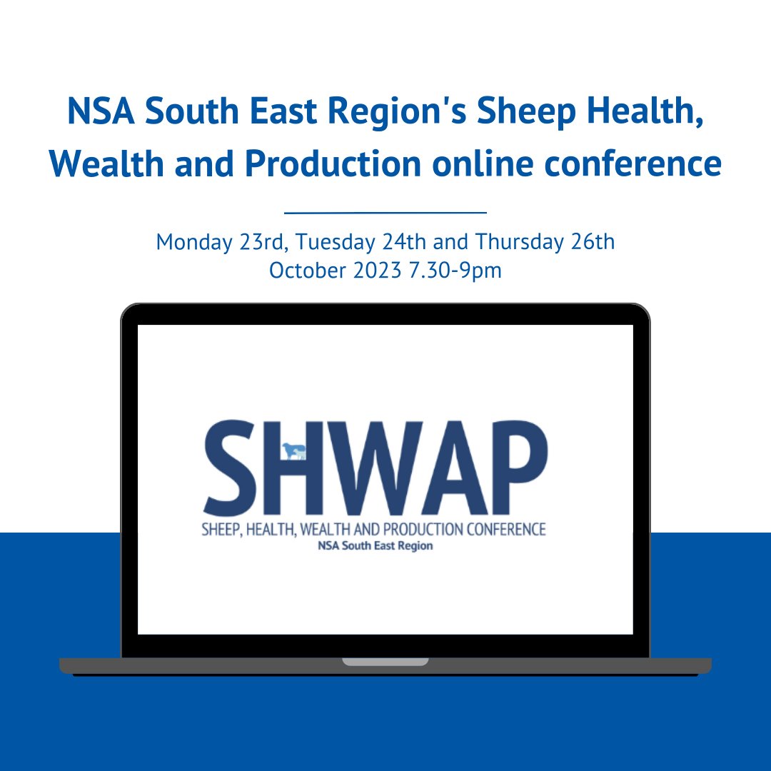 natsheep's tweet photo. NSA South East Region SHWAP online conference🐑💻

Each evening session will host 2 to  3 speakers, and will have opportunity for Q&amp;A🗣

📅23rd, 24th and 26th October
⏰7.30-9pm

⭐️Each worth 2 RoSA points!

Find out more and register to attend ⤵
https://t.co/VCvoHpLmBA https://t.co/OsDEcUkFPK