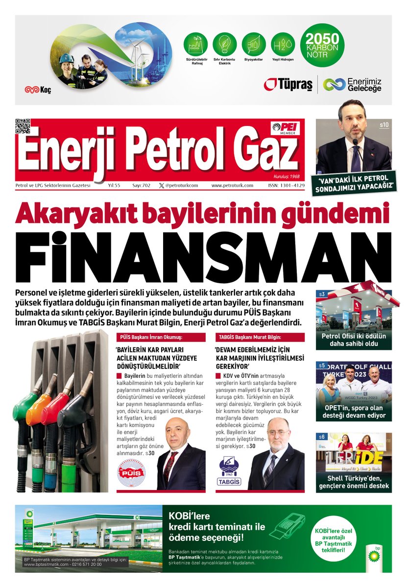 ersnglc's tweet photo. AKARYAKIT BAYİLERİNİN GÜNDEMİ FİNANSMAN
⛽️ Finansman maliyeti artan bayilerin içinde bulunduğu durumu PÜİS Başkanı İmran Okumuş ve TABGİS Başkanı Murat Bilgin gazetemize değerlendirdi.

Enerji Petrol Gaz
5⃣5⃣ YIL 🆚7⃣0⃣2⃣ SAYI
Petrol ve LPG Sektörlerinin Gazetesi
#enerji https://t.co/VaX86fz3IH