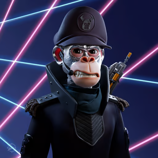 cryptay_tay's tweet photo. GM - Say hello to General Ba-Nanner 
#ApeTraitOfTheDay https://t.co/TNwPcwMBHC