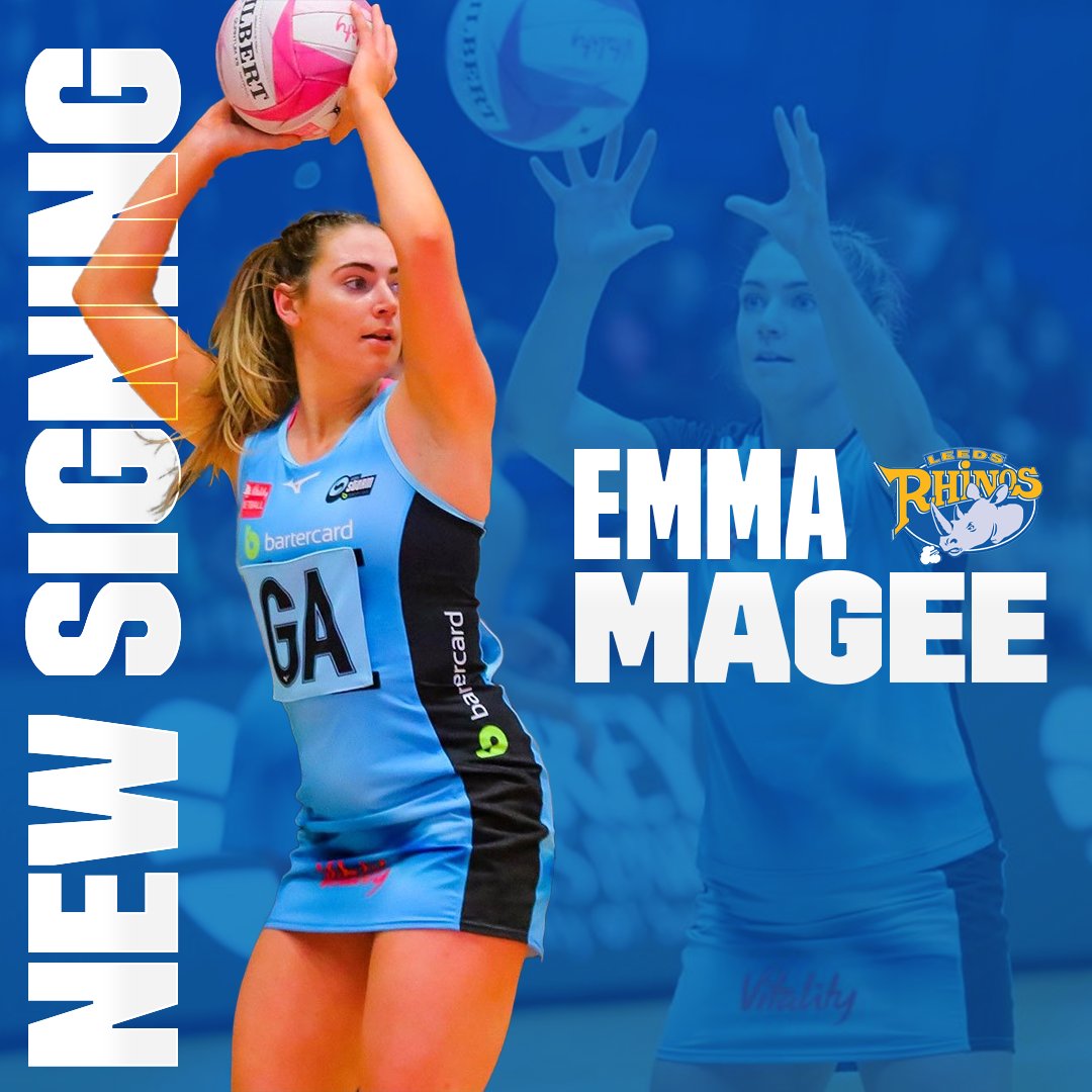 RhinosNetballSL's tweet photo. 🔙in Super League
We are delighted that @netballni international @emmamagee5 is making her return to @NetballSL with the Rhinos 🤩
More: https://t.co/bAZaEYdawW
#SigningWindow2024 | #RhinosNetball https://t.co/PmKazRg2I8