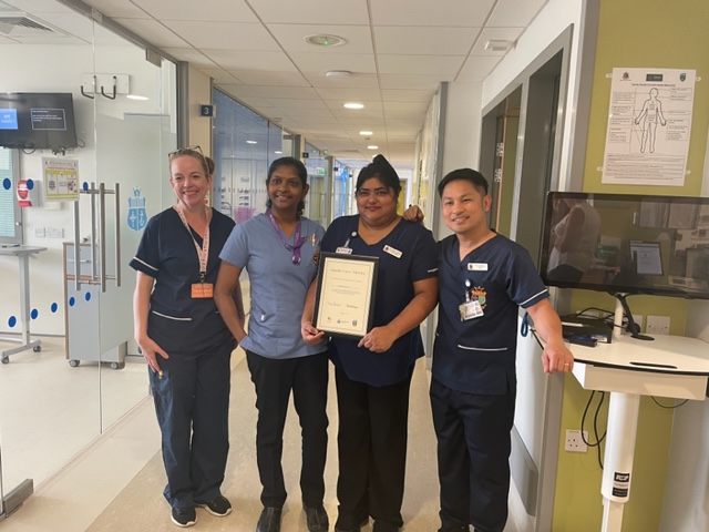 MaterNursing's tweet photo. Well done to the National Spinal Unit, the nursing team have achieved >90% in their bi-monthly nursing &amp; midwifery quality care-metrics (QCM) acute care for the last 12 months! A very proud moment for Ger and the team! @NurMidONMSD
@MariabFlaherty
@MaterTrauma
#QCM
@NationalQPS https://t.co/ny7GwQKlz3