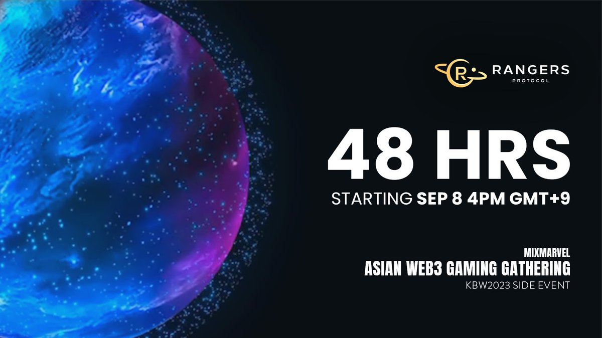 ⏳48 hours countdown on <a href="/MIXMARVELGAME/">MixMarvel</a> Asian Web3 Gaming Gathering. As the partner of the event, <a href="/Nicolas_0628/">Nicolas</a> will be invited to the panel, discussing "Key Success Factors of Web3 Gaming Projects in 2023"

Set up your clock! #Web3 #Web3Engine