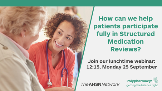 Find out how our new evidenced-based resources can help prepare patients invited for a Structured Medication Review with their GP, pharmacist or other healthcare professional. 

Join our lunchtime webinar on 25 Sep with <a href="/TonyAvery1/">Tony Avery</a> &amp; <a href="/clarehm123/">Clare Howard</a>: events.weahsn.net/StructuredMedi…