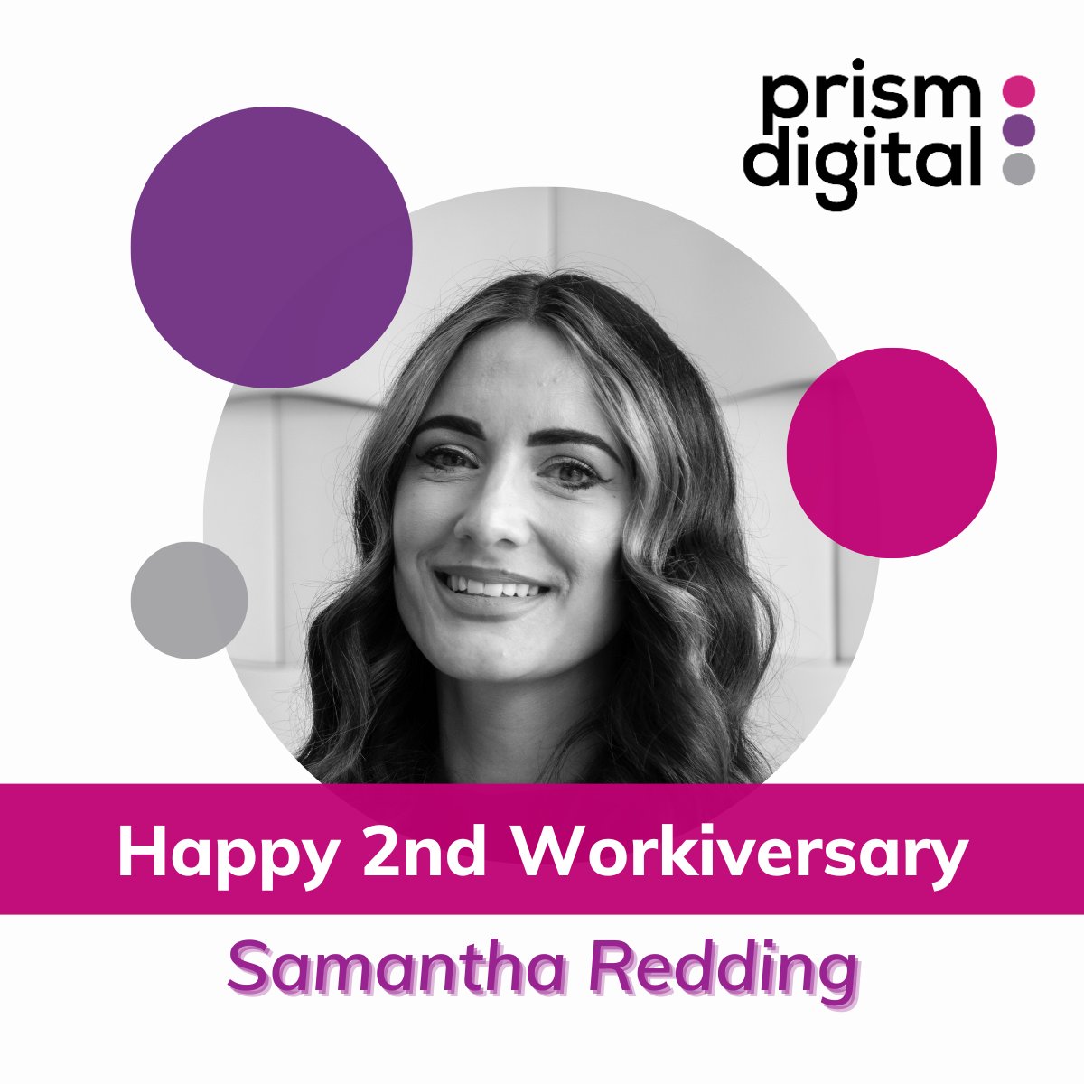 Happy 2 year #Workiversary to the amazing Samantha!

It’s been an absolute pleasure to work with you the last 2 years Samantha!

Thank you for all your hard work!

#Congratulations #WorkAnnverisary #TeamNews