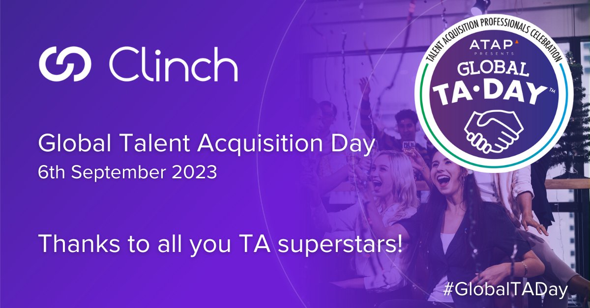 Happy #GlobalTADay to all talent acquisition professionals! Thank you for the work you do connecting candidates to their perfect careers and helping organisations grow.

#GlobalTalentAcquisitionDay #TalentAcquisition #HR