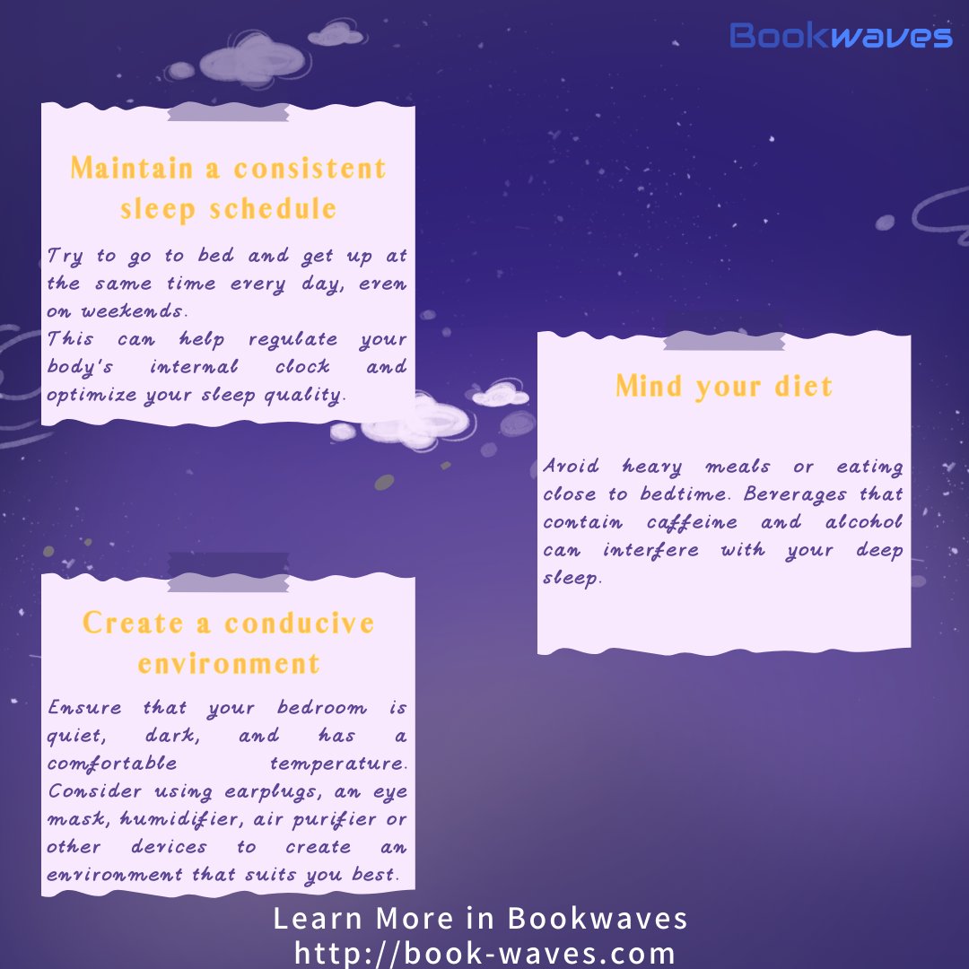Bookwaves_app's tweet photo. 💤Trouble Sleeping? Check out these Helpful Tips!💡
😴 We've got some valuable tips that might help you catch those Zzz's. Sleep tight and wake up refreshed! 😊💤

#Bookwaves #audiobook #SleepTips #BetterSleep #SleepStruggles #GoodNightSleep #HealthyHabits https://t.co/NdOwUdEKZh