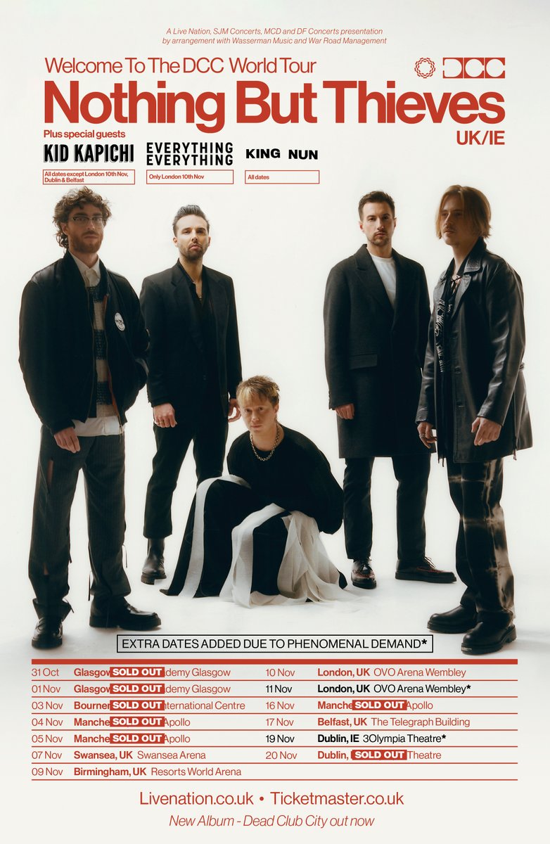 king_nun's tweet image. Nothing But Thieves, Kid Kapichi, Everything Everything, King Nun 😮 Excited and grateful to be opening for Nothing But Thieves on their upcoming UK and Ireland tour. Mental. Get there early.