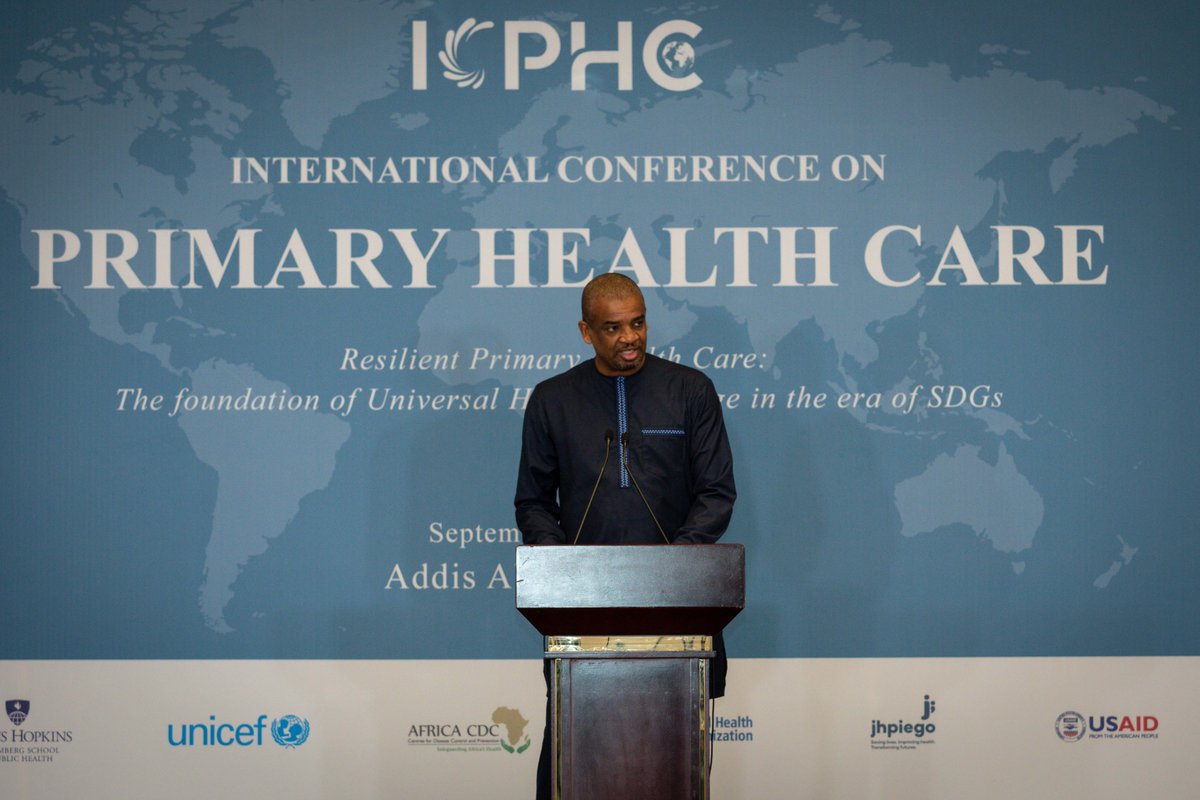 IPHC_E's tweet photo. "We at UNICEF are deeply grateful to the millions CHWs, PHC workers, and advocates who go the extra mile much beyond where the road ends to reach every child &amp; every woman. We see you and we stand with you." @AbouKampo Aboubacar Kampo, UNICEF Ethiopia Representative. 
#icphc2023 https://t.co/lztjr2VJ0l