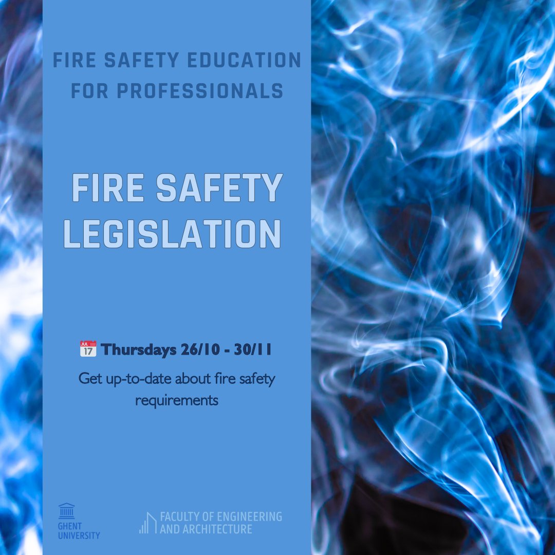 MFSE_GhentUni's tweet image. 🔥 Fire Safety education for professionals🔥

studiekiezer.ugent.be/postgraduate-s…

Participants can decide to spread the completion of the programme over (more than) 2 years, or choose to take up a specific course. 

#ContinuedLearning #levenslangleren #FireSafety #Engineering
