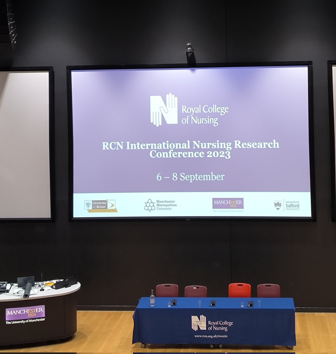 Really looking forward to #RCNResearch23 and hearing from  all the excellent speakers at @RCNResearchSoc @OfficialUoM and presenting later today on cancer and intellectual disability @IdsTilda @ageingwithID @TCD_SNM