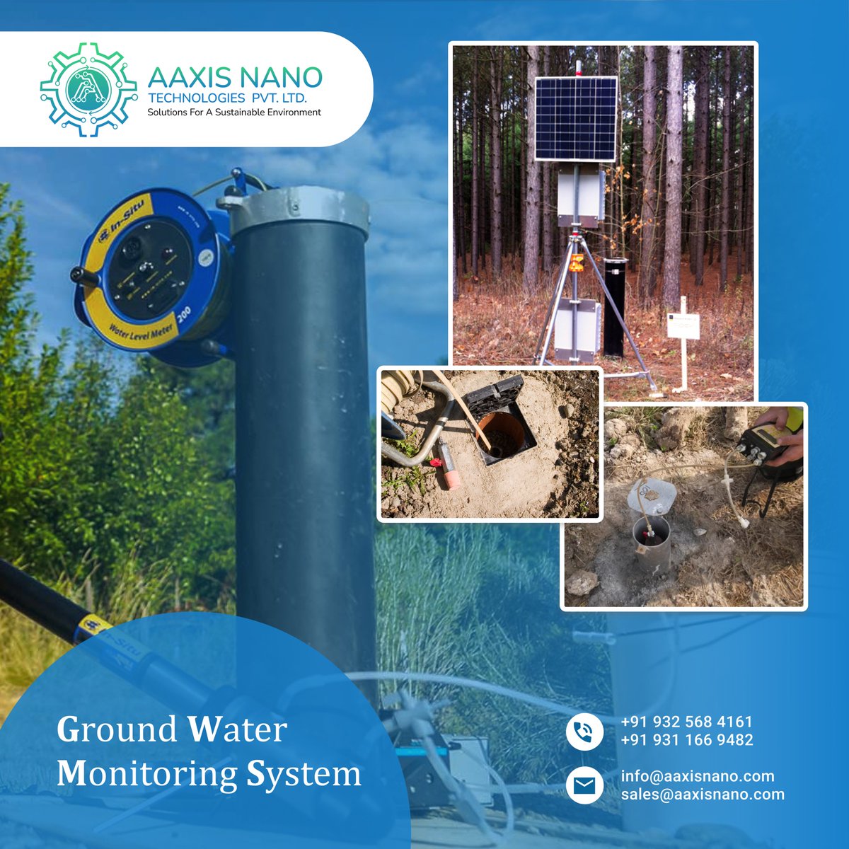 Aaxisnano's tweet image. Our revolutionary Groundwater Monitoring System safeguards our precious resource. It tracks levels, combats scarcity, and empowers decisions with real-time data. Join us in environmental stewardship to secure clean, reliable water sources. #GroundwaterMonitoring