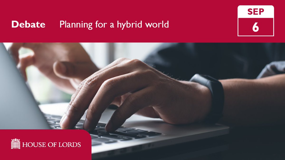 <a href="/Ofcom/">Ofcom</a> In Grand Committee, work away from the chamber, from 4.15pm, members debate <a href="/HLCOVID19Com/">Lords COVID-19 Committee: Life beyond COVID</a>’s report ‘Beyond digital: planning for a hybrid world’.

️➡️ Learn more and watch online at the link in our bio