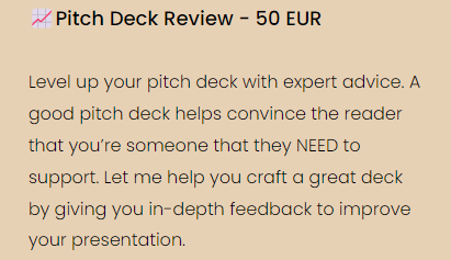 _stroopwaffle's tweet photo. ✨LEVEL UP YOUR GAME PITCH✨

Get in-depth, honest feedback on your pitch deck or build! As someone who's seen 100s of them, let me help you

📢PSA: A ‘no questions asked’-policy for ppl who can't afford it

💸Donations help me take on unpaid work

📨hi@stroopwaffle.biz

RT =💖 https://t.co/ynw7gCtL0L