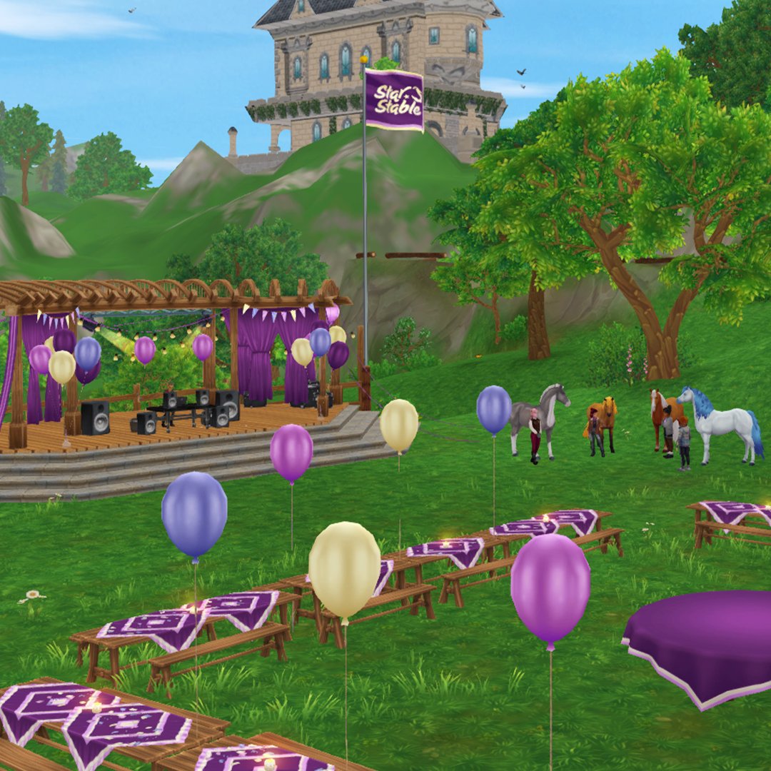 The Dartmoor has arrived just in time for our 12th Birthday!🥳 Bake cakes, complete the balloon race, collect golden horseshoes, and go on a clue hunt to celebrate with us!🎂🎉

Read more: starstable.com/en/article/137… 🙌 📰 

#SSObirthday #SSO #StarStable #StarStableOnline #HorseGame