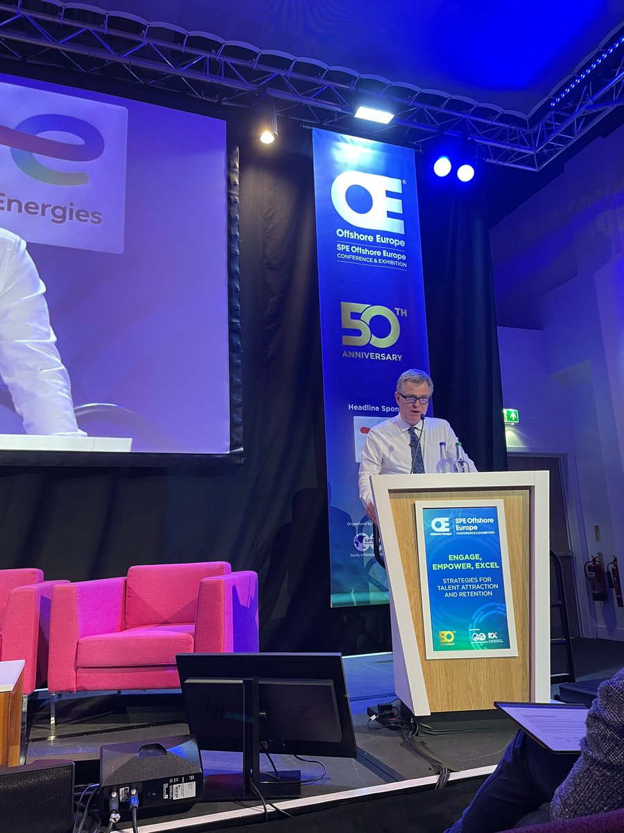 SPE_OE's tweet photo. Dave Whitehouse, the CEO of @OEUK_, is now onstage at Conference Room 2A for the "Engage, Empower, Excel: Strategies for talent attraction and retention" session.
#OE23 #50YearsofOE https://t.co/2CvyISQhU3