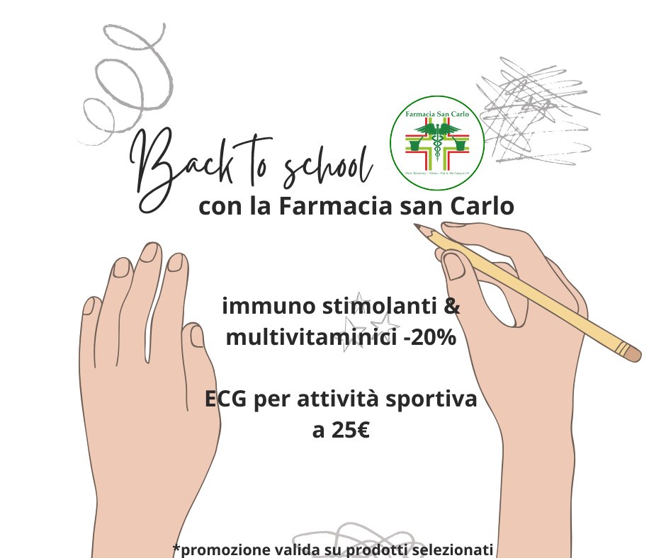 Il ritorno a scuola è sempre difficile sia per i bambini che per i genitori, meglio partire carichi e con il piede giusto! Vieni in Farmacia e scopri le promozioni per prepararti all'anno scolastico 🎒📏🍎