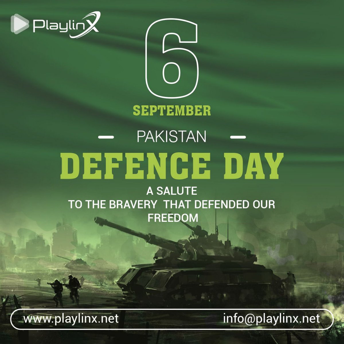 "The brave hearts of our nation stood tall, defending our land with courage above all"
playlinx.net
.
.
.
.
.
.
.
.
.
#defenceday #pakistan #pakarmy #isi #september #paf #pakistanairforce #longlivepakistan #ssg #pakistanarmy #ghq #coas #pakistanzindabad #pakarmylovers