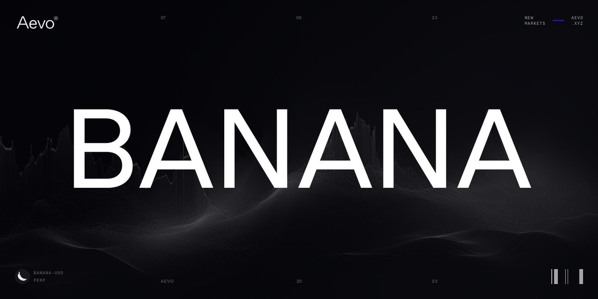New listing: $BANANA Pre-Launch Futures 🍌🔫 @BananaGunBot the most anticipated token in the TG-bot space is slated to launch later this week We made a market for people to speculate on it, before it launches. app.aevo.xyz/perpetual/bana…