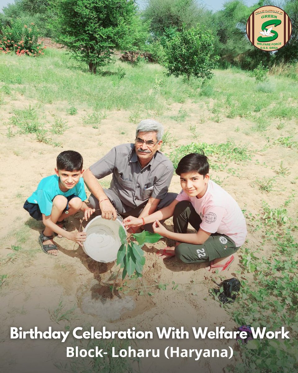 GreenSwelfares's tweet photo. Shah Satnam Ji Green 'S' Welfare Force Wing volunteers made their birthdays meaningful by distributing food kits to needy families and planting trees🌳for a greener tomorrow. A celebration of life, in every sense!  #SaintMSGTeachings #BirthdayWithPurpose #NurtureNature #DeraSachaSauda
