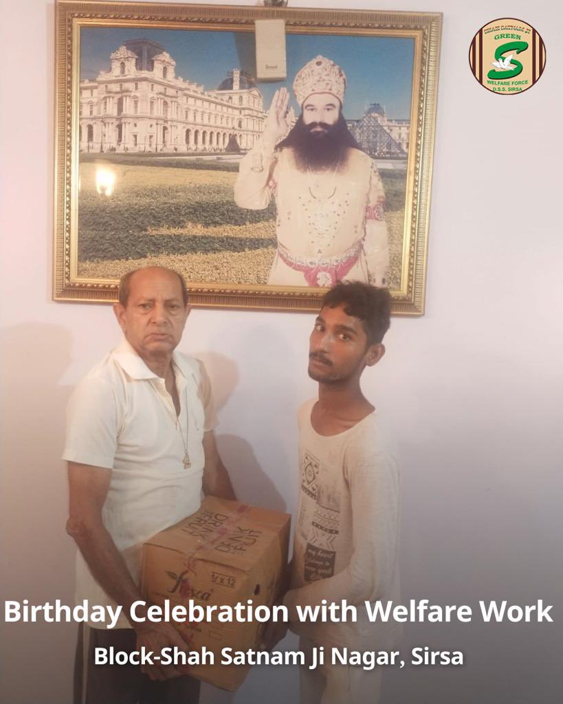 GreenSwelfares's tweet photo. Shah Satnam Ji Green 'S' Welfare Force Wing volunteers made their birthdays meaningful by distributing food kits to needy families and planting trees🌳for a greener tomorrow. A celebration of life, in every sense!  #SaintMSGTeachings #BirthdayWithPurpose #NurtureNature #DeraSachaSauda