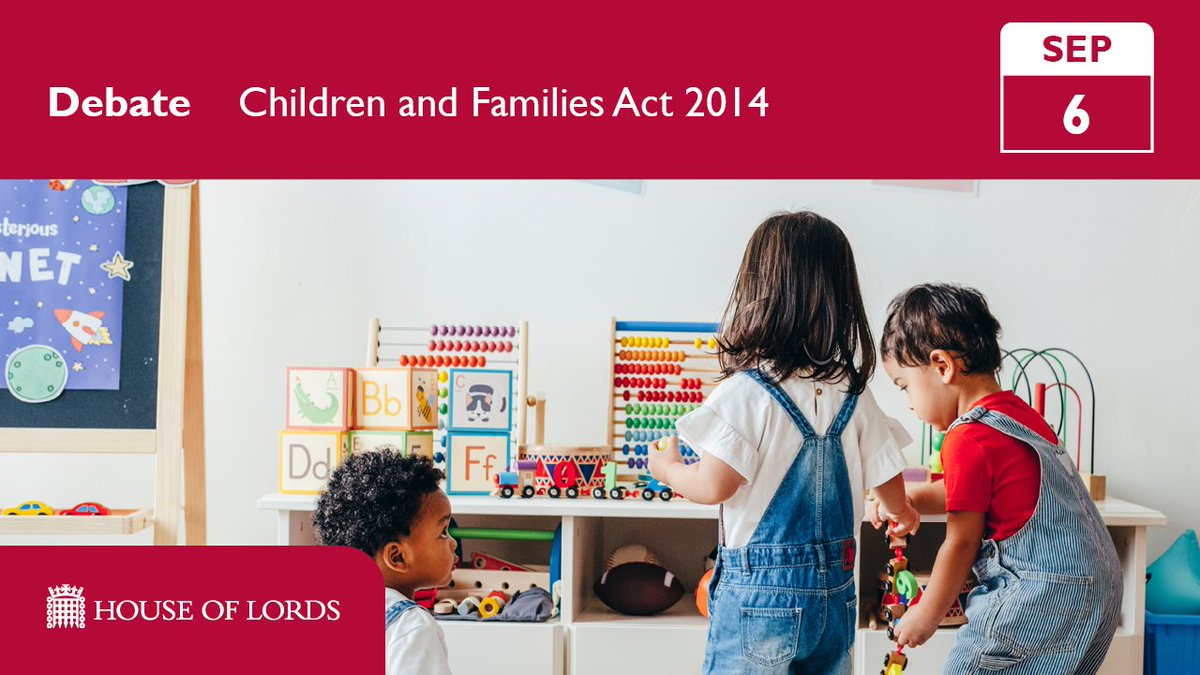 <a href="/Ofcom/">Ofcom</a> <a href="/HLCOVID19Com/">Lords COVID-19 Committee: Life beyond COVID</a> Next in Grand Committee, #HouseOfLords members debate <a href="/HLChildrenAct/">House of Lords Children and Families Act Committee</a> report ‘A failure of implementation’.

️➡️ Learn more and watch online at the link in our bio
