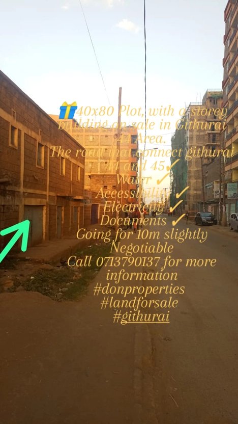 EdwinKaranja001's tweet image. 🎁40x80 Plot, with a storey building on sale in Githurai 44 Area.
Water ✓
Accessibility ✓
Electricity ✓
Documents ✓
Ideal property for revamping
See the attached pictures
Going for 10m slightly Negotiable
Call 0713790137 
#donproperties
#plotonsale
#Githurai