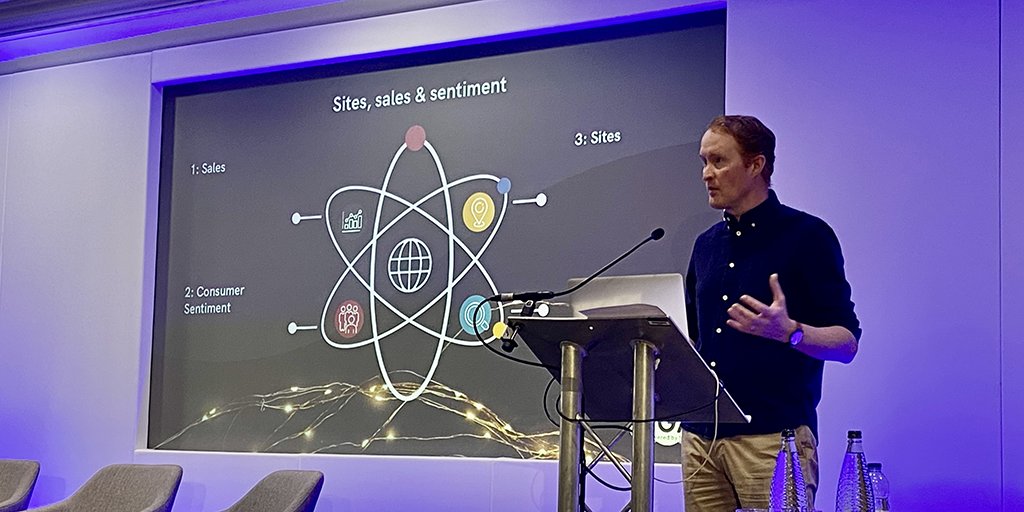 PaulCharity1's tweet photo. First speaker Karl Chessell @CGA_insights outlines key trends -
- Experiences
- Special occasions
- Technology
- For consumers, tech has role across customer journey
- The mindful consumer, venues matching customer values
🌞 #propelsummer https://t.co/qR9qodIU97