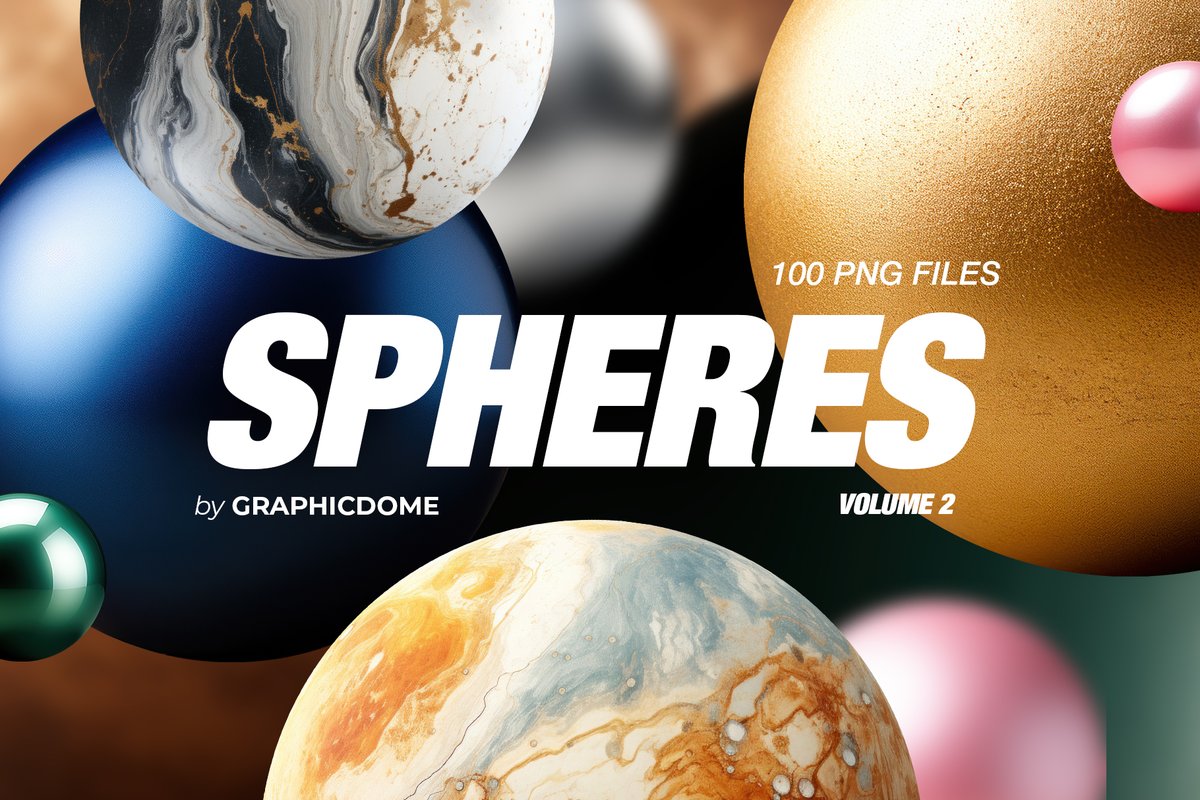 Graphicdome's tweet image. Check out new work on my @Behance profile: "100 Spheres - High-res PNGs Vol.2" be.net/gallery/178387…