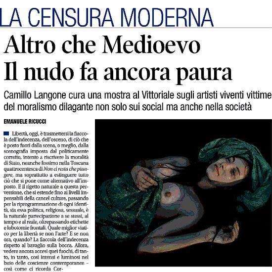 Oggi il primo articolo sulla mostra dei Censurati al Vittoriale. Grazie a Emanuele Ricucci, su Libero. #EccellentiPittori