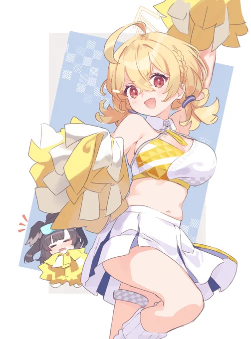 お腹に叡智が詰まってるチアコトリ実装おめ～晄輪大祭イベやってないので楽しみ!#ブルアカ 