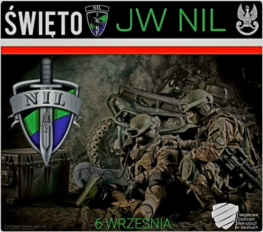 WCRSiedlce's tweet photo. #TegoDnia 6 września swoje święto obchodzą specjalsi z Krakowa Jednostka Wojskowa Nil🗡️🐍
Wszystkim byłym i obecnym żołnierzom oraz pracownikom cywilnym #JWNIL życzymy wszystkiego najlepszego. Dużo zdrowia, wytrwałości, pasji i siły https://t.co/9b4isV3HUz