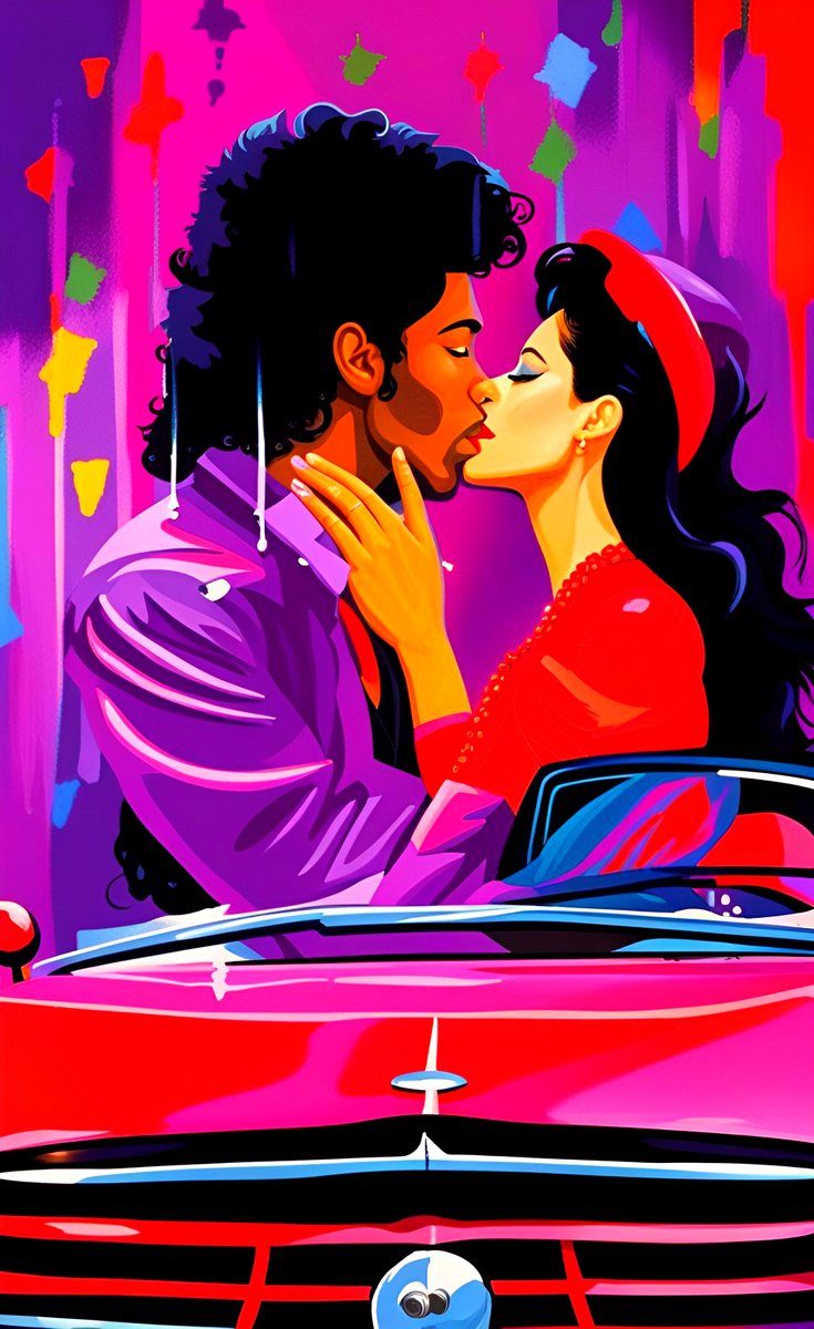 finalgamer89's tweet photo. #artideas based on #princesongs #prince #princemusic #princefanart #princeart #fanart #art #kiss #aiart #music #musicfanart #musicianfanart #rip #restinpeace #love #raspberryberret #littleredcorvette #corvette #car #purplerain #artist #aiartist https://t.co/ylfhOgq9GE