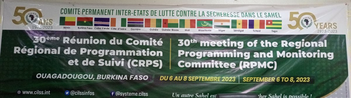 SandyOuat's tweet image. Démarrage ce 6 septembre 2023 du #CRPS2023 du #CILSS à #Ouagadougou en présence des représentants des PTFs et des États membres @CILSSinfos