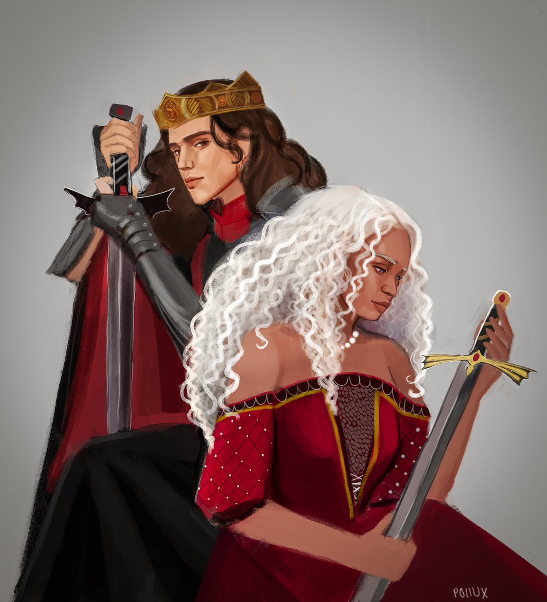 PolluxArt_'s tweet image. King Jacaerys and Queen Baela